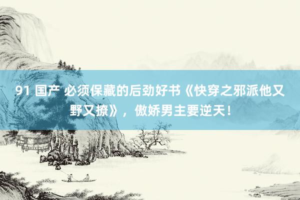 91 国产 必须保藏的后劲好书《快穿之邪派他又野又撩》，傲娇男主要逆天！