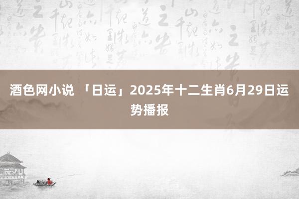 酒色网小说 「日运」2025年十二生肖6月29日运势播报