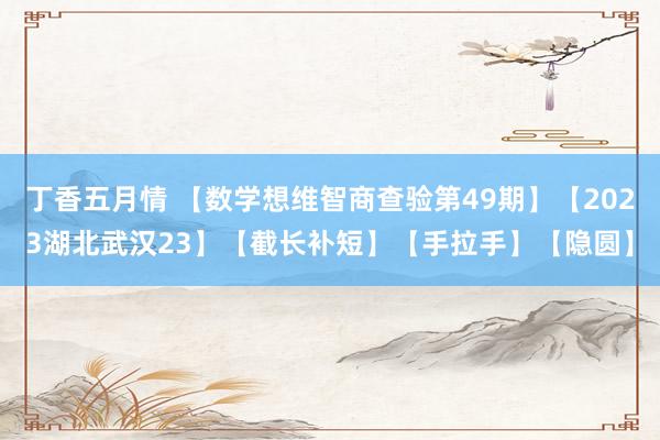 丁香五月情 【数学想维智商查验第49期】【2023湖北武汉23】【截长补短】【手拉手】【隐圆】