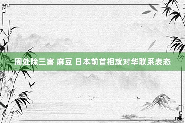 周处除三害 麻豆 日本前首相就对华联系表态